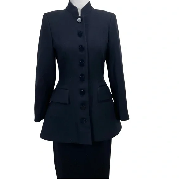 Vintage John Anthony Navy Blue Jacket & Skirt Suit - Picture 16 of 16